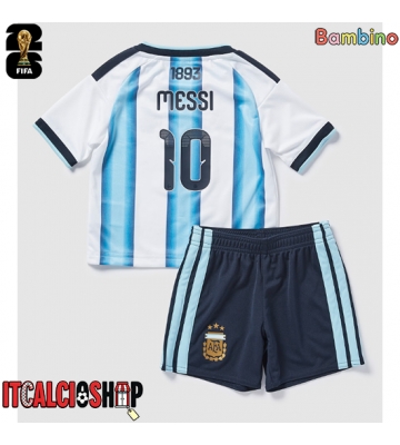 Argentina Lionel Messi #10 Prima Maglia Bambino Mondiali 2026 Manica Corta (+ Pantaloni corti)